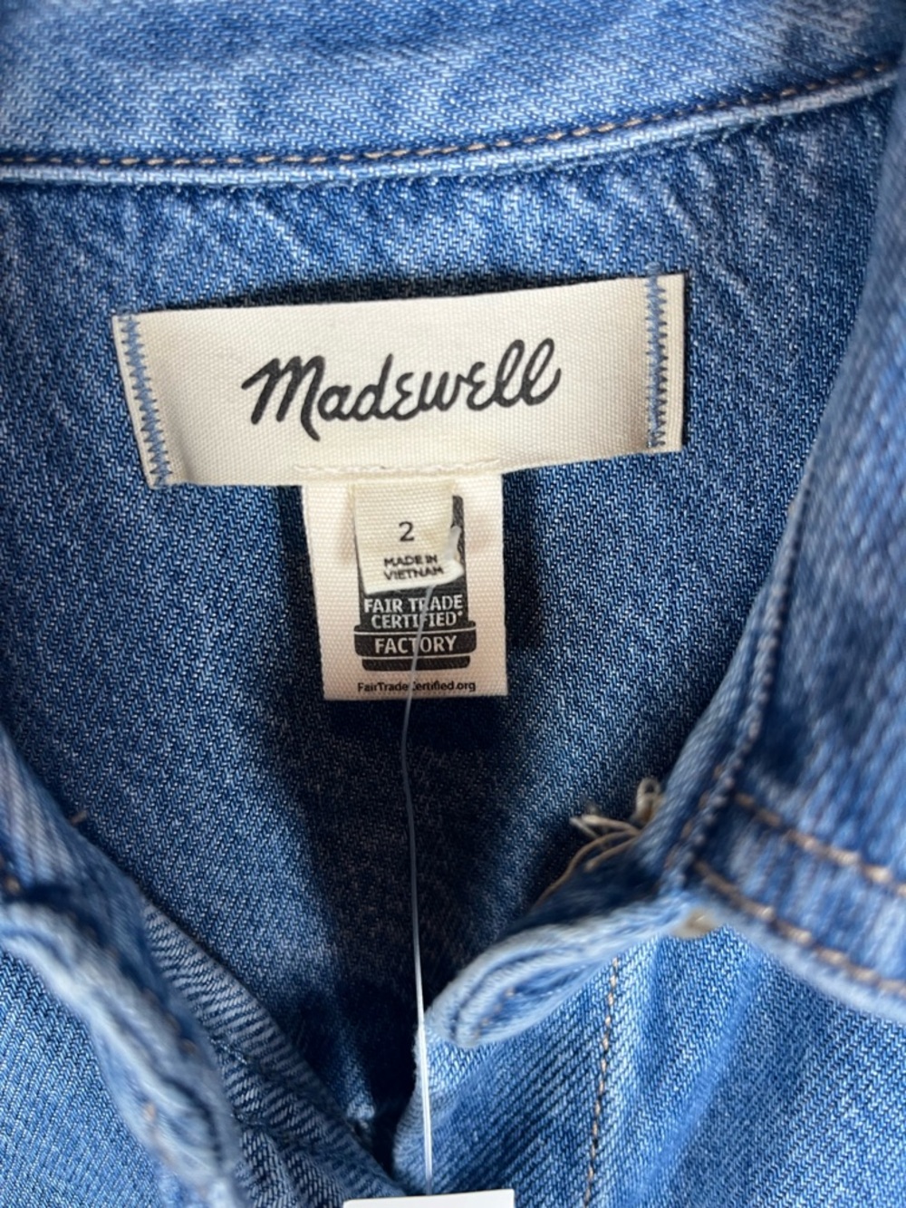 NWT Madewell Seamed Mini Dress in Ramey Wash: Airy Denim Edition Women's 2 - Picture 6 of 14